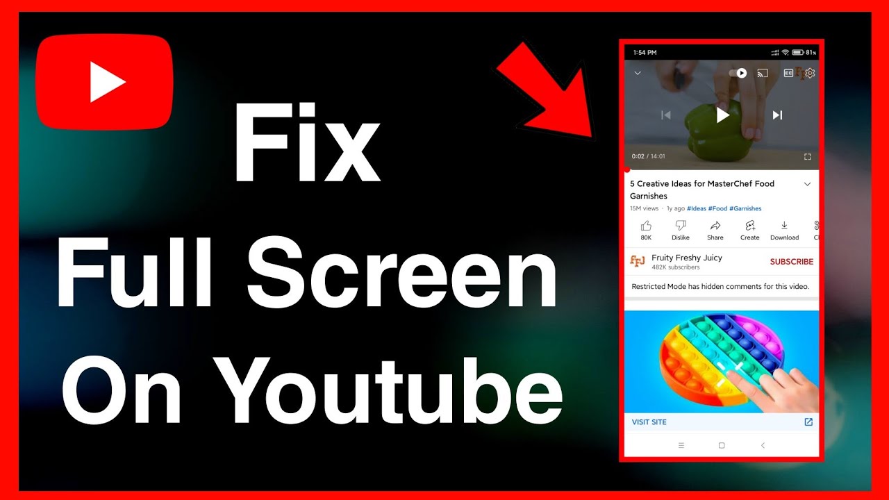 YouTube Not Showing Full Screen | FIX FULL-SCREEN ISSUE ON YOUTUBE ...