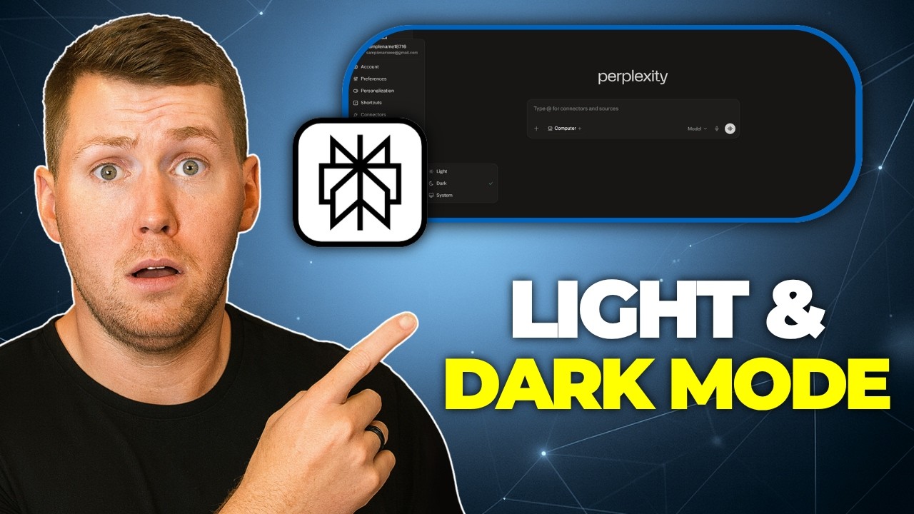 How to switch between light and dark mode in Perplexity AI - YouTube
