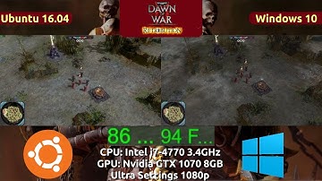 Ubuntu 16.04 VS Windows 10 : Dawn Of War 2 Retribution on a GTX 1070