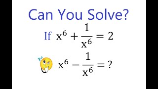 How to Find the Difference of a Sextic Polynomial and Its Reciprocal | Math Olympiad