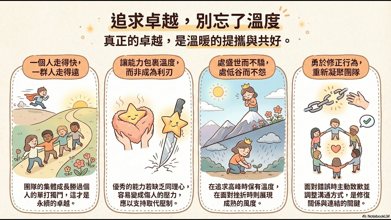 159【自我成長】追求卓越，別忘了溫度：一個人走得快，一群人走得遠(解說)