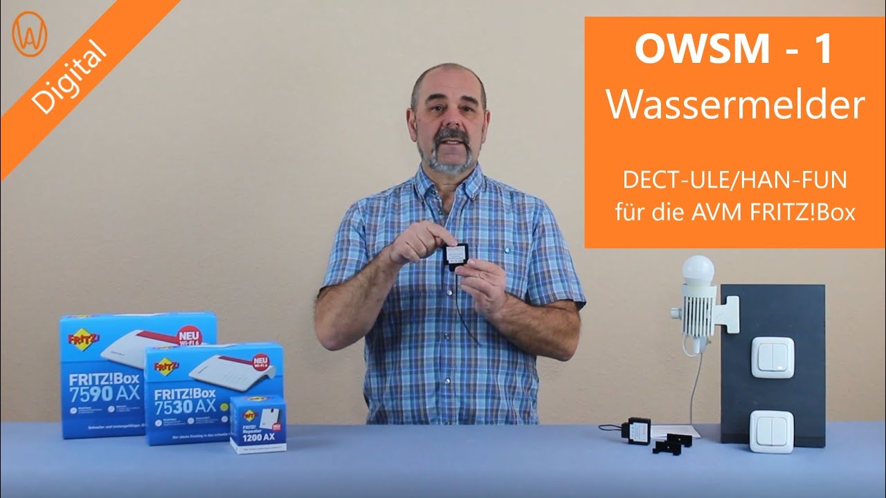 OWSM-1 DECT ULE Wassermelder für die FRITZ!Box - YouTube