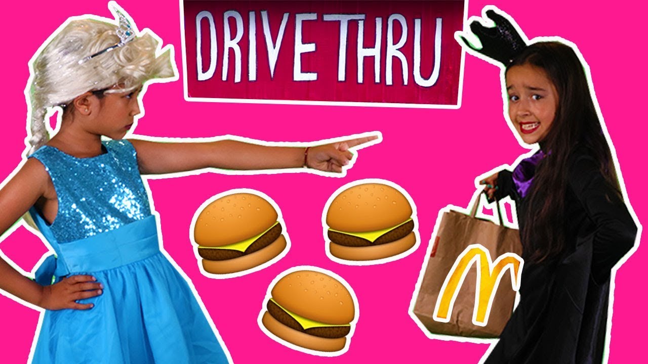 BURGERS STOLEN FROM MCDONALDS DRIVE THRU | Princess In Real Life | Kiddyzuzaa | Magic Food