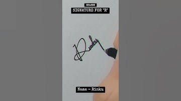 Signature for R | Rinku | SBtellME Calligraphy and Handwriting #shorts #signature #calligraphy