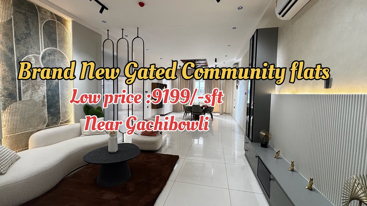 Brand New Gated Community Flats Sale | Hyderabad | Near Gachibowli | 2.5BHK & 3BHK | Low price | 