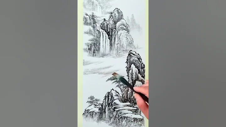 水墨画，高山流水 - 天天要闻