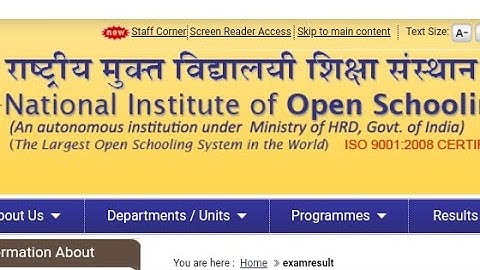 NIOS Result 2018 | NIOS 10th /12th October Result 2018 session| NIOS RESULT | NIOS 12TH RESULT |NIOS