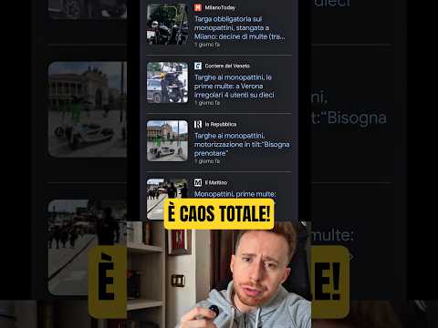 Video MONOPATTINI ELETTRICI, TARGA OBBLIGATORIA E CENTINAIA DI MULTE!