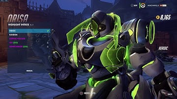 Overwatch: Orisa Protector Skin All Emotes, Poses, Intros & Weapons + First Person(Legendary)