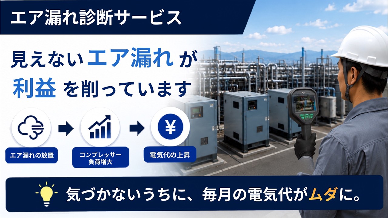 エア漏れ診断サービス 紹介動画のサムネイル