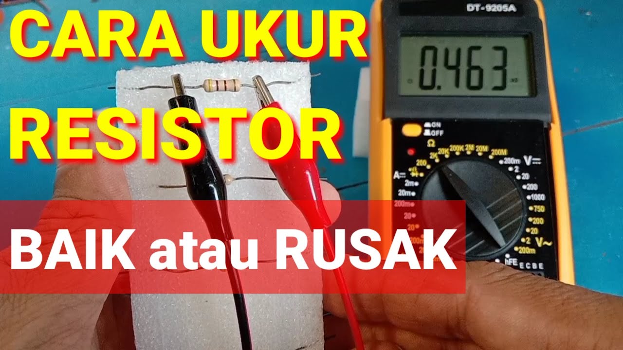 CARA Mengukur Resistor Dengan Multimeter Digital  Tutorial Pemula