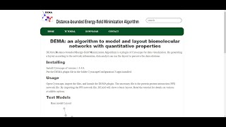 demo of DEMA, an advanced layout algorithm for network biology