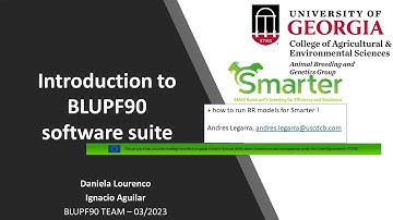 Introduction to BLUPF90 software suite (part 2) - A. Legarra (CDCB)