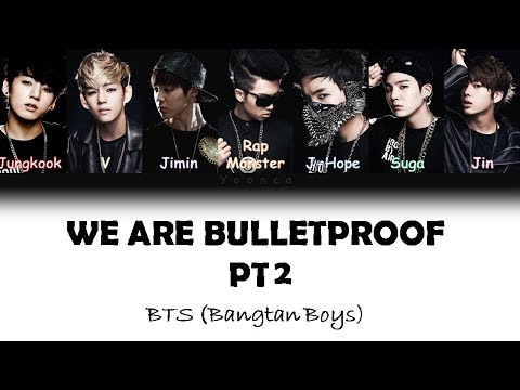 BTS    We are bulletproof pt2 Color Coded LyricsHanRomEng