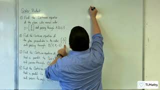 A-Level Further Maths F3-08 Scalar Product: Examples of Finding Cartesian Equations of Planes
