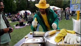 Guy selling korn at carneval in Copenhagen 2010