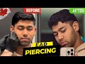 Ear piercing first time experience in canada  cost gun vs needle piercing  international student