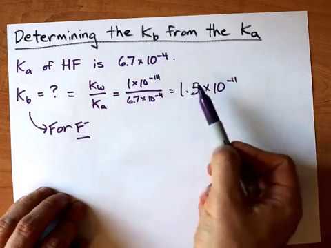 Determining the Kb from the Ka