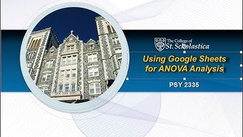 5-4 ANOVA in Google Sheets with XLMiner Analysis Toolpak