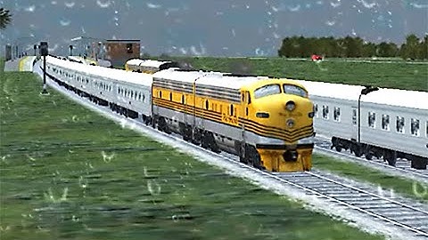 Train Sim - California Coast Using EMD F9 in Rainy Day - Simulasi Kereta Api