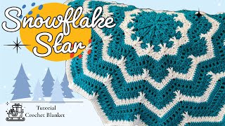 Crochet Snowflake Star Throw