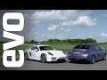 Porsche Cayman vs BMW M235i | evo TRACK BATTLE