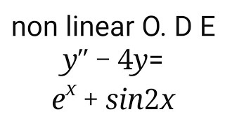 Inverse D operator to solve a non linear second order O. D. E