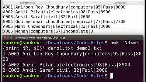 Built-in Variables in awk - English