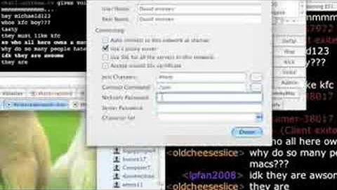 Setup Xchat Aqua, and Colloquy