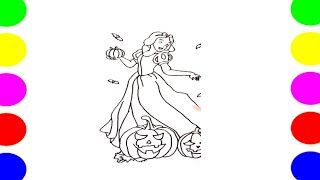 Details Cute Princess Belle Drawing for kids, Painting & Coloring for kids, Toddlers | Let's Draw Together News
