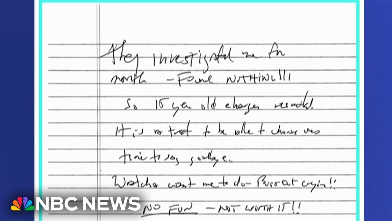Possible suicide note from Jeffrey Epstein has been made public