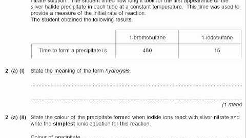 june 2010 A Level unit 2 questions 1 and 2