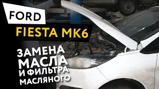 Замена масла и масляного фильтра в двигателе автомобиля Ford Fiesta Мk6 1,4