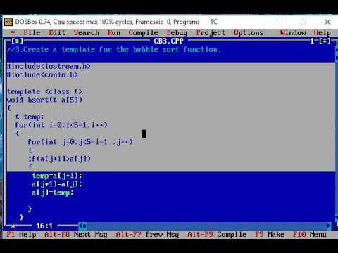 Create a template for the bubble sort function.