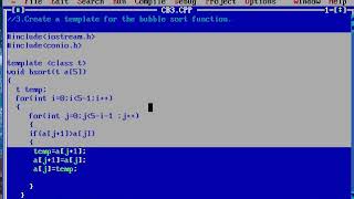 Create a template for the bubble sort function. Profile