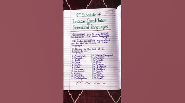 Topic: 8th schedule of Indian Constitution or Scheduled languages #competative_exam #civilservices