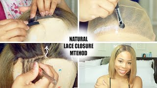 How to make your CLOSURE look like a FRONTAL !! + Dying my wig This Weird Color | BeautyNBrushes