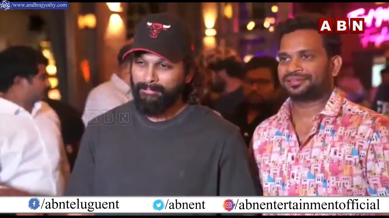 Icon Star Allu Arjun Attends His Team Member's Brithday Party In Hyderabad | ABN ENT