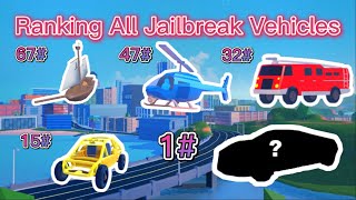 Ranking ALL VEHICLES IN JAILBREAK 🚗 *71 VEHICLES* (Roblox Jailbreak)