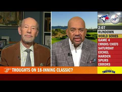 PTI reacts to World Series Game 3's epic 18-inning marathon 👏 'LOVE LETTER TO BASEBALL' - Kornheiser