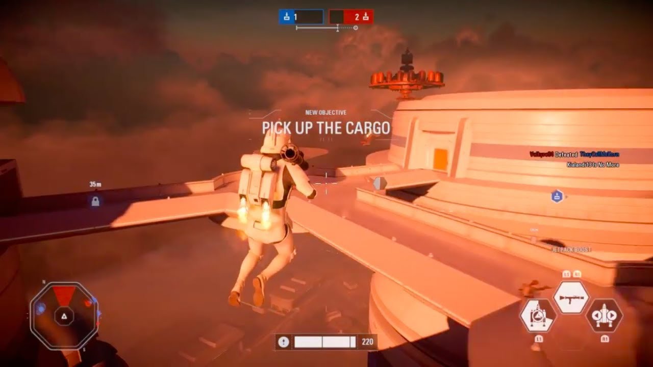 Star Wars Battlefront 2 jetpack cargo gameplay PS4 | the comeback