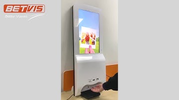 Hand sanitizer gel dispenser digital signage kiosk with automatic sensor