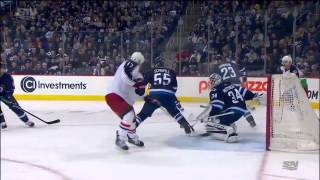 Incredible pad save by Hutchinson @ Blue Jackets