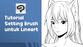 Setting Brush untuk lineart di CLIP STUDIO PAINT