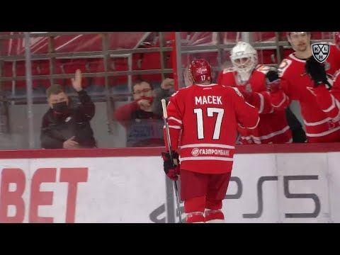 Macek scores his first off Datsyuk masterpiece