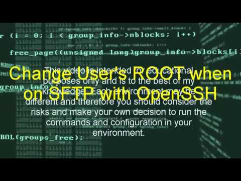 Change users root directory when logging into sftp with openssh