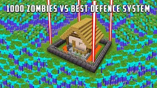 1000 Zombies Vs Best Defense Base in Minecraft (Hindi) - SANZY