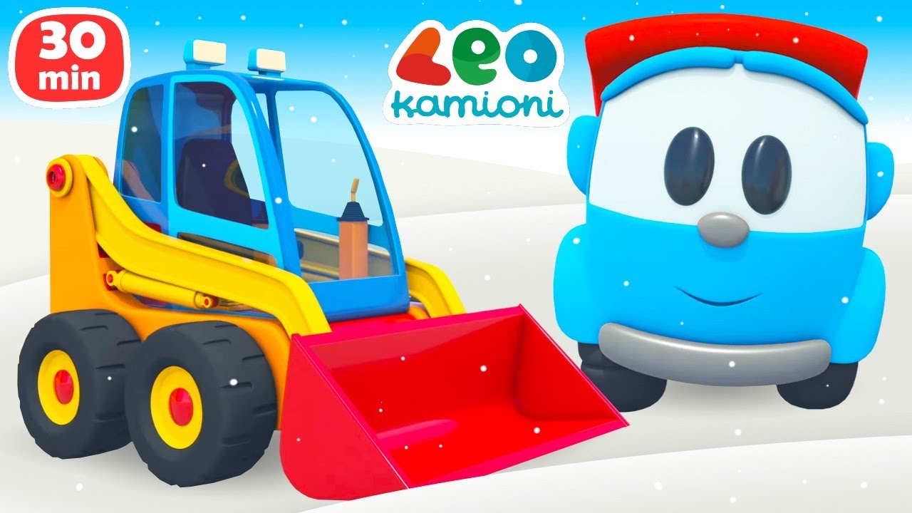 Leo kamioni ndërton një eskavator! Filma vizatimorë me makina për fëmijë në shqip