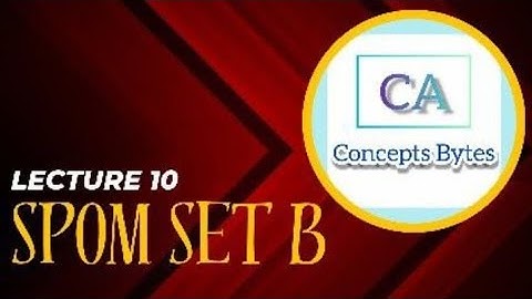 SPOM SET B| Chapter 8 intro. to strategic perf. mgt.#cafinal #castudents #icaistudymaterial #spom