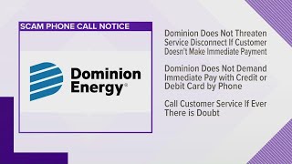 Dominion Energy warns of a scam